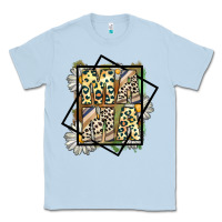 Dusty Blue mama leopard Classic Tee - CowhideDigitalArt