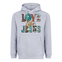 Heather Grey love like jesus Heavyweight Hoodie - Artiststas