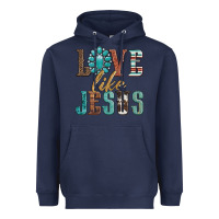 Navy love like jesus Heavyweight Hoodie - Artiststas