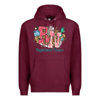 Burgundy rn registered nurse western Premium Hoodie - NancyCooperArtShop