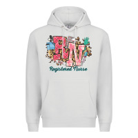 Dove Grey rn registered nurse western Premium Hoodie - NancyCooperArtShop