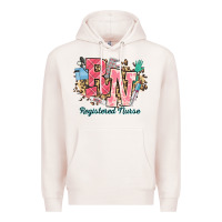 Pale Pink rn registered nurse western Premium Hoodie - NancyCooperArtShop