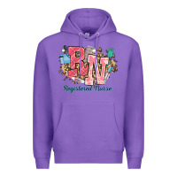 Purple rn registered nurse western Premium Hoodie - NancyCooperArtShop