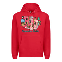 Red rn registered nurse western Premium Hoodie - NancyCooperArtShop