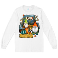 White farm truck autumn gnomes Long Sleeve Tee - RanaPortraitStore