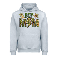 Heather Grey Boy Mom Urban Hoodie - BundleAndBundleShop