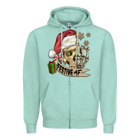 Festive Af Christmas Skull Zipper Hoodie | Teevron