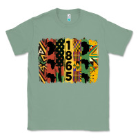 Sage juneteenth 1865 brush stroke Classic Tee - HRA Design Shop