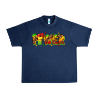 Navy power juneteenth Urban Heavy Tee - texasbilliewilder