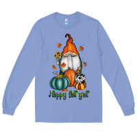 Colony Blue happy fall y'all gnome Long Sleeve Tee - RanaPortraitStore