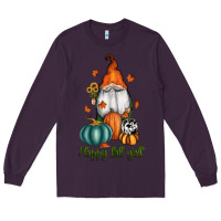Plum happy fall y'all gnome Long Sleeve Tee - RanaPortraitStore