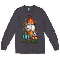 Smoke happy fall y'all gnome Long Sleeve Tee - RanaPortraitStore