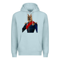 Blue Mist Pet Portraits, Custom Pet Portraits, Renaissance Pet Portraits, Custom Premium Hoodie - RanaPortraitStore
