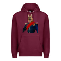 Burgundy Pet Portraits, Custom Pet Portraits, Renaissance Pet Portraits, Custom Premium Hoodie - RanaPortraitStore