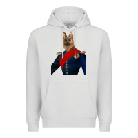 Dove Grey Pet Portraits, Custom Pet Portraits, Renaissance Pet Portraits, Custom Premium Hoodie - RanaPortraitStore