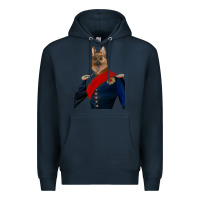 Navy Pet Portraits, Custom Pet Portraits, Renaissance Pet Portraits, Custom Premium Hoodie - RanaPortraitStore