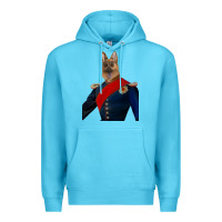 Ocean Blue Pet Portraits, Custom Pet Portraits, Renaissance Pet Portraits, Custom Premium Hoodie - RanaPortraitStore