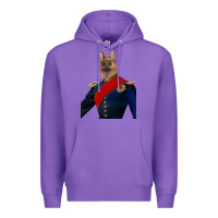 Purple Pet Portraits, Custom Pet Portraits, Renaissance Pet Portraits, Custom Premium Hoodie - RanaPortraitStore