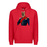 Red Pet Portraits, Custom Pet Portraits, Renaissance Pet Portraits, Custom Premium Hoodie - RanaPortraitStore