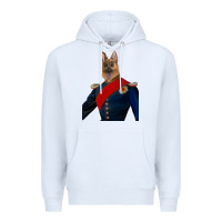 White Pet Portraits, Custom Pet Portraits, Renaissance Pet Portraits, Custom Premium Hoodie - RanaPortraitStore