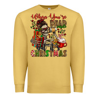 Antique Gold when you're dead inside but it's christmas Premium Sweatshirt - Jasminsmagicworld