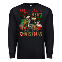 Black when you're dead inside but it's christmas Premium Sweatshirt - Jasminsmagicworld