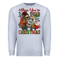 Heather Grey when you're dead inside but it's christmas Premium Sweatshirt - Jasminsmagicworld
