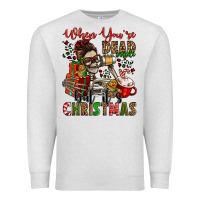 Oatmeal Heather when you're dead inside but it's christmas Premium Sweatshirt - Jasminsmagicworld