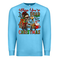 Ocean Blue when you're dead inside but it's christmas Premium Sweatshirt - Jasminsmagicworld