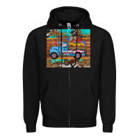 Black western  american truck sunflowers  mousepad Zipper Hoodie - HRA Design Shop