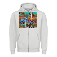 Dove Grey western  american truck sunflowers  mousepad Zipper Hoodie - HRA Design Shop