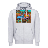 Heather Grey western  american truck sunflowers  mousepad Zipper Hoodie - HRA Design Shop