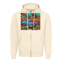 Sandshell western  american truck sunflowers  mousepad Zipper Hoodie - HRA Design Shop