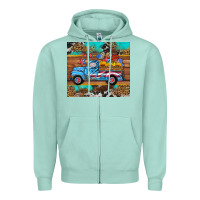Seafoam western  american truck sunflowers  mousepad Zipper Hoodie - HRA Design Shop