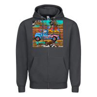 Smoke western  american truck sunflowers  mousepad Zipper Hoodie - HRA Design Shop