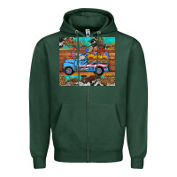 Sports Green western  american truck sunflowers  mousepad Zipper Hoodie - HRA Design Shop