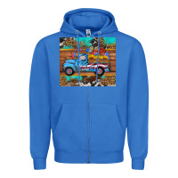 True Royal western  american truck sunflowers  mousepad Zipper Hoodie - HRA Design Shop