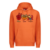 Carrot peace love firefighter Premium Hoodie - NancyCooperArtShop