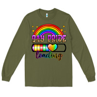 Army Green gay pride loading Long Sleeve Tee - Zillion Design Studio