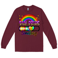 Burgundy gay pride loading Long Sleeve Tee - Zillion Design Studio