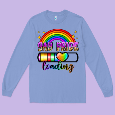 Gay Pride Loading Long Sleeve Tee Designed By Zillion Design Studio