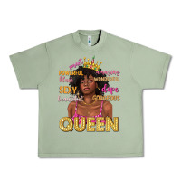 Oil Green queen afro woman Urban Heavy Tee - texasbilliewilder