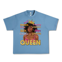 Pebble Blue queen afro woman Urban Heavy Tee - texasbilliewilder