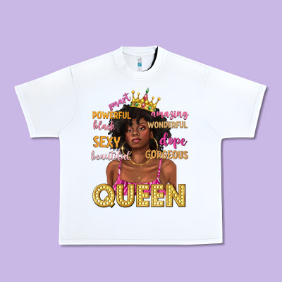 Urban Heavy Tee queen afro woman
