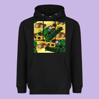 Harvester Seamless Pattern Heavyweight Hoodie Designed By Bundleandbundleshop