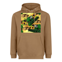 Toasted Coconut harvester seamless pattern Heavyweight Hoodie - BundleAndBundleShop