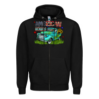 Black american honey Zipper Hoodie - CowhideDigitalArt