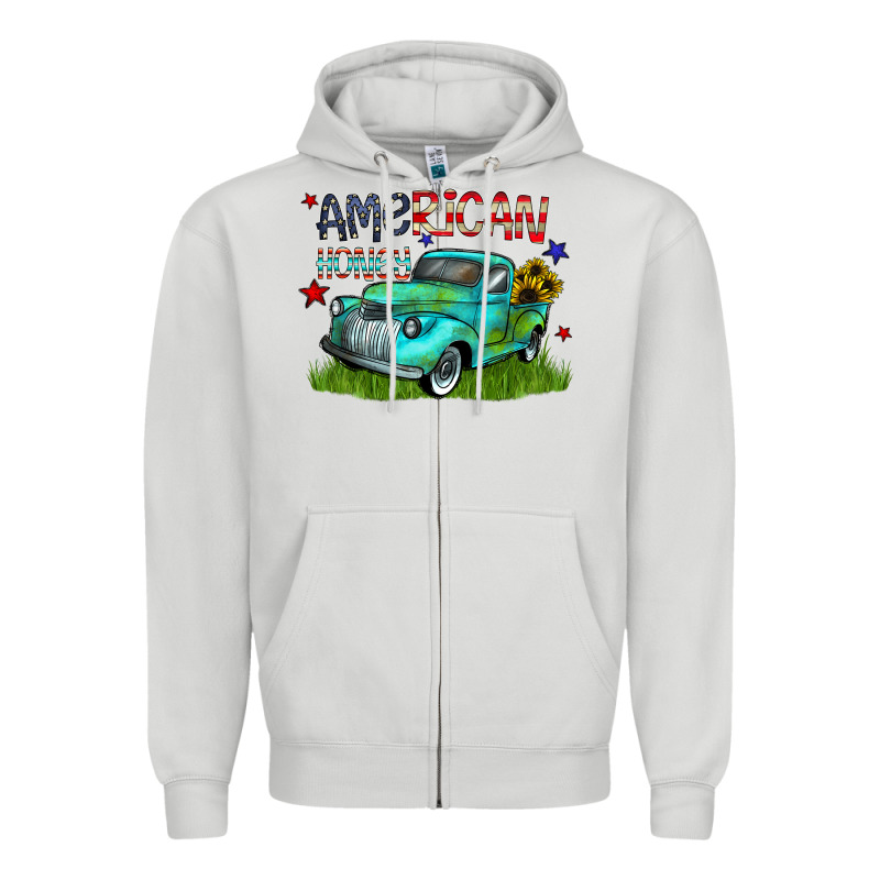 American Honey Zipper Hoodie by CowhideDigitalArt | Teevron