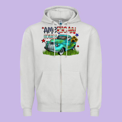 American Honey Zipper Hoodie Designed By Cowhidedigitalart