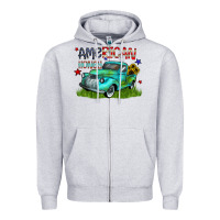 Heather Grey american honey Zipper Hoodie - CowhideDigitalArt